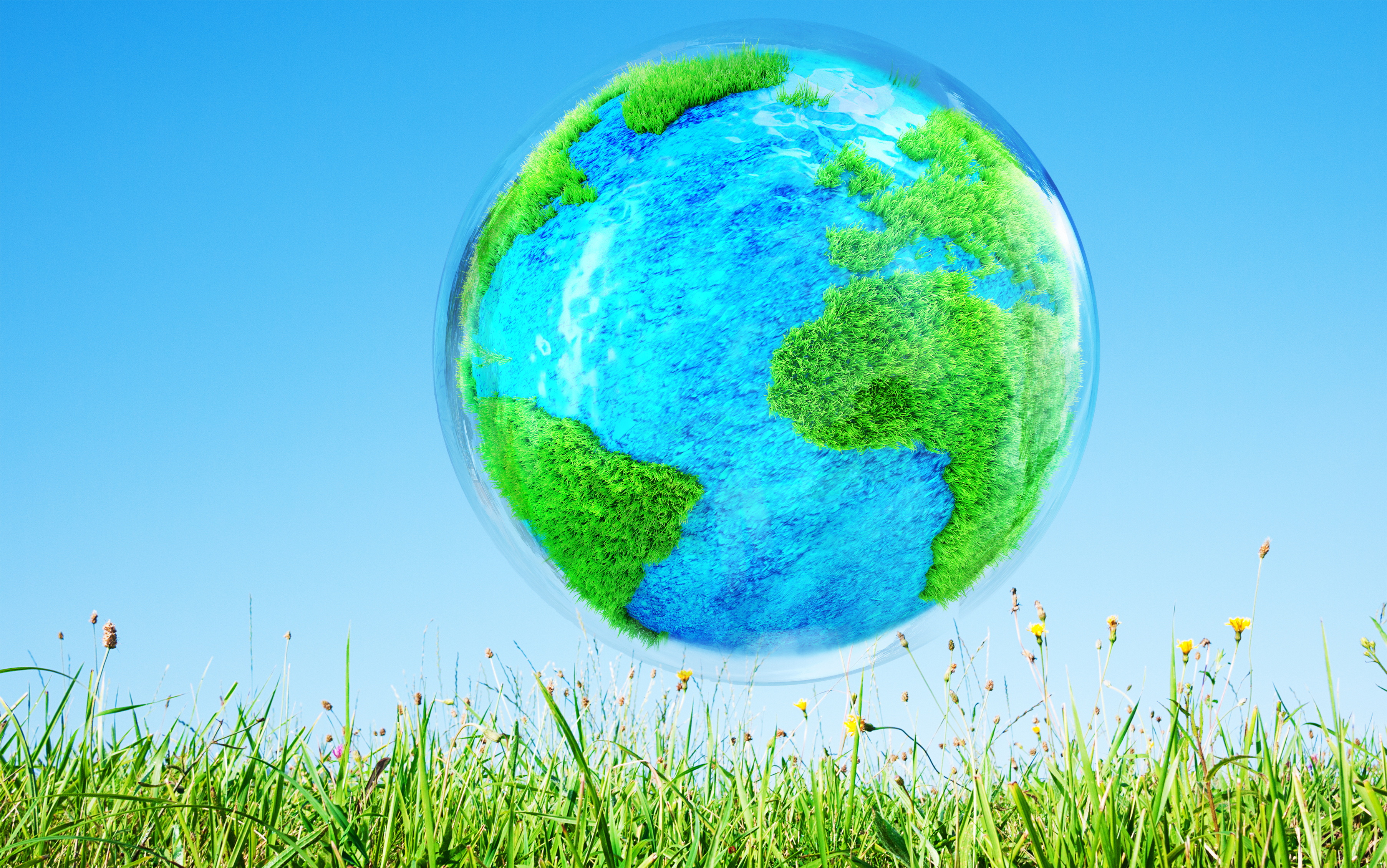 green Earth 3D illustration